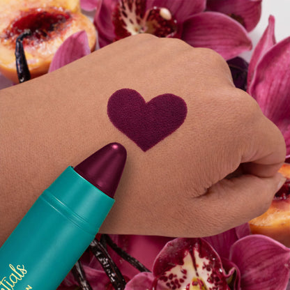 Parul Garg Beauty Crayon Lipstick in bold, comfort matte finish for Indian skin tone, displayed on a model's lips.