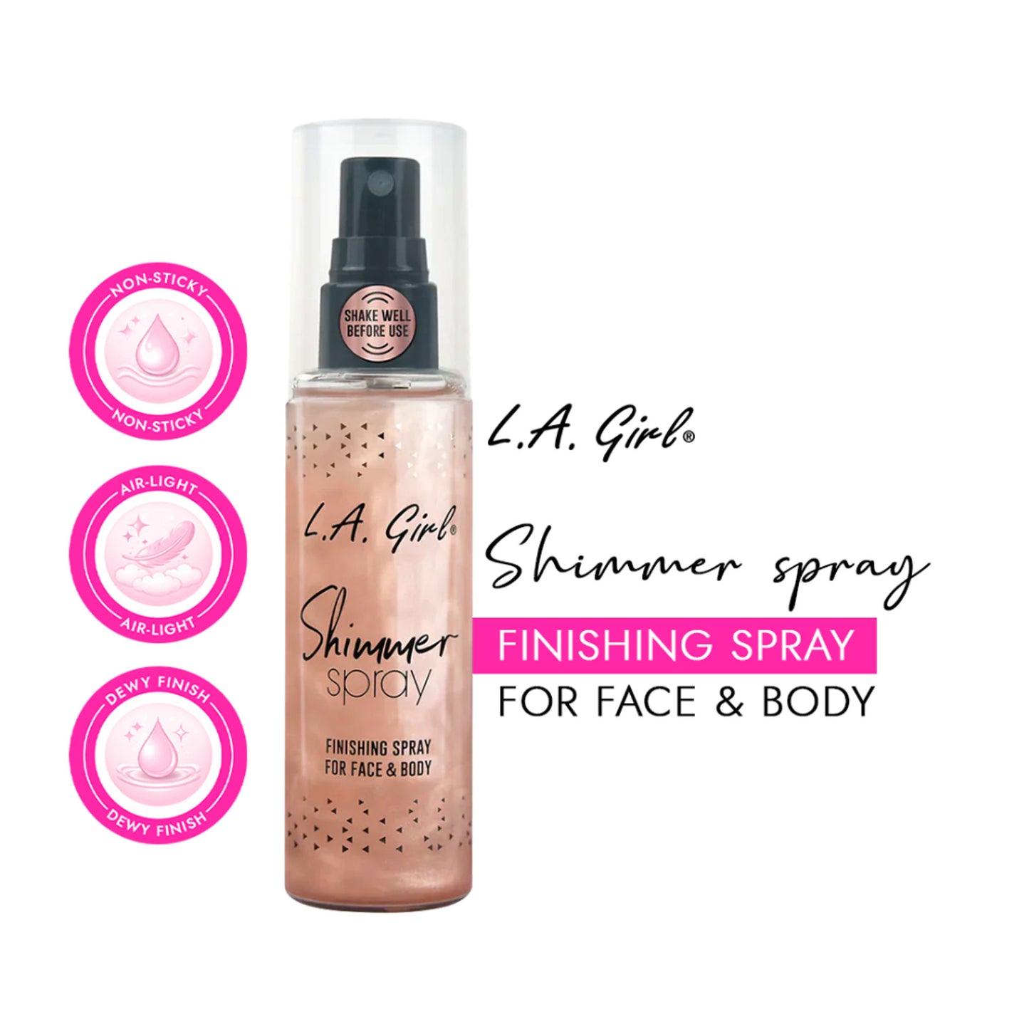 L.A Girl Shimmer Spray - Rose Gold