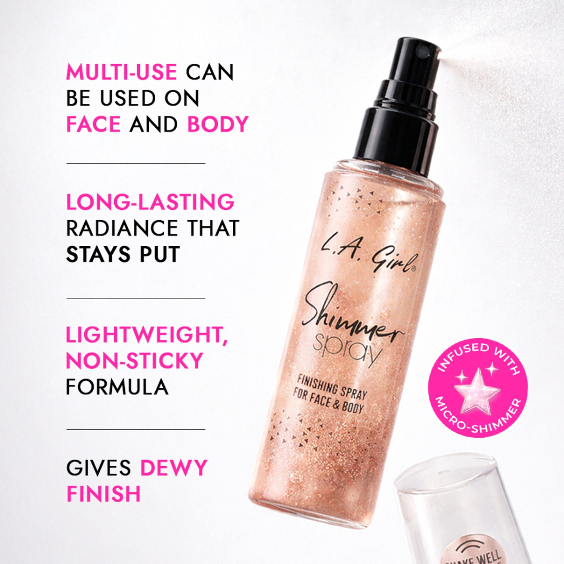 L.A Girl Shimmer Spray - Rose Gold