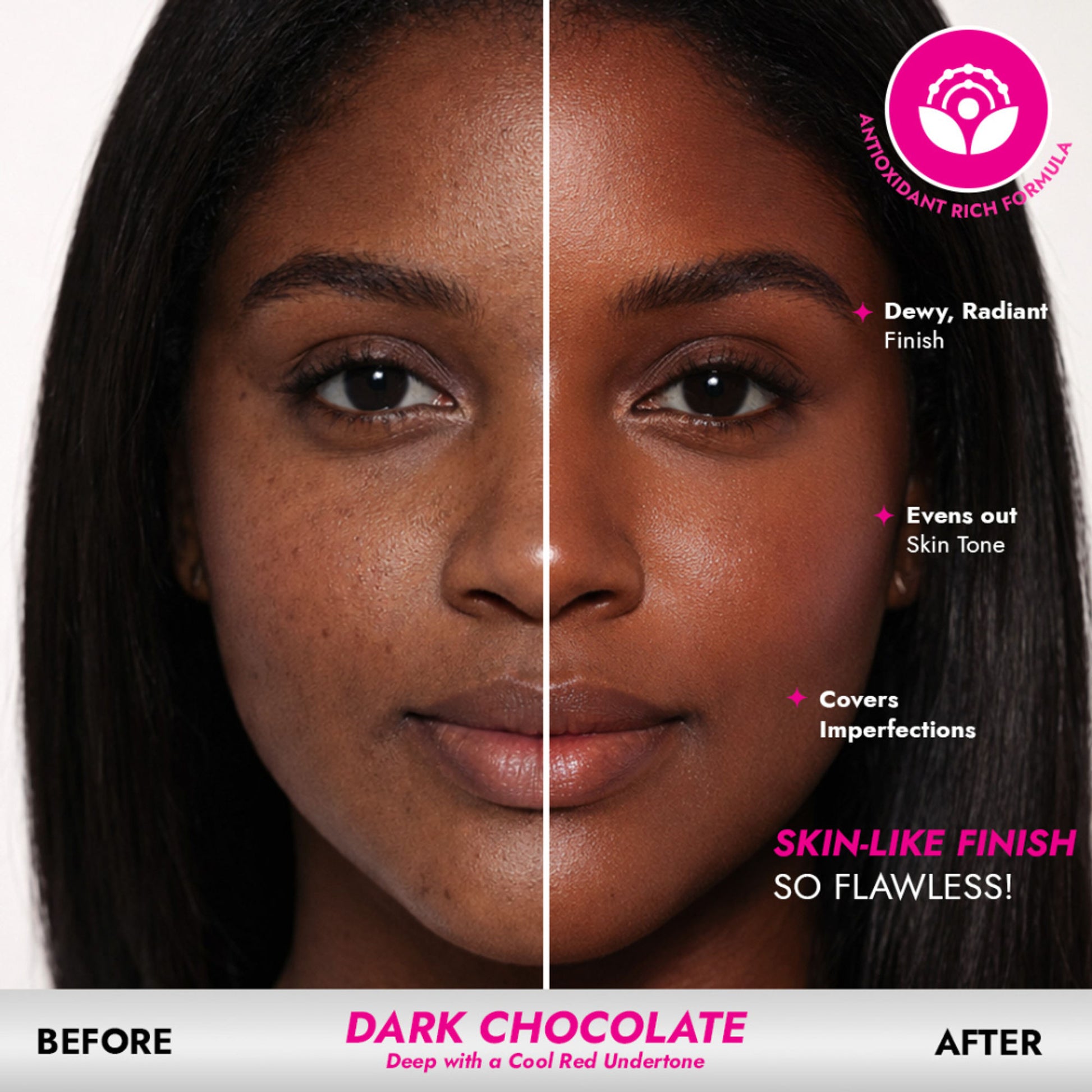 L.A Girl Pro Coverage Illuminating Liquid Foundation - Dark Chocolate