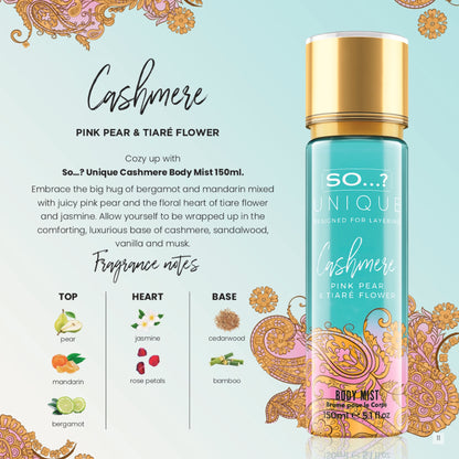 SO... Fragrance Unique Cashmere Body Mist - for Women