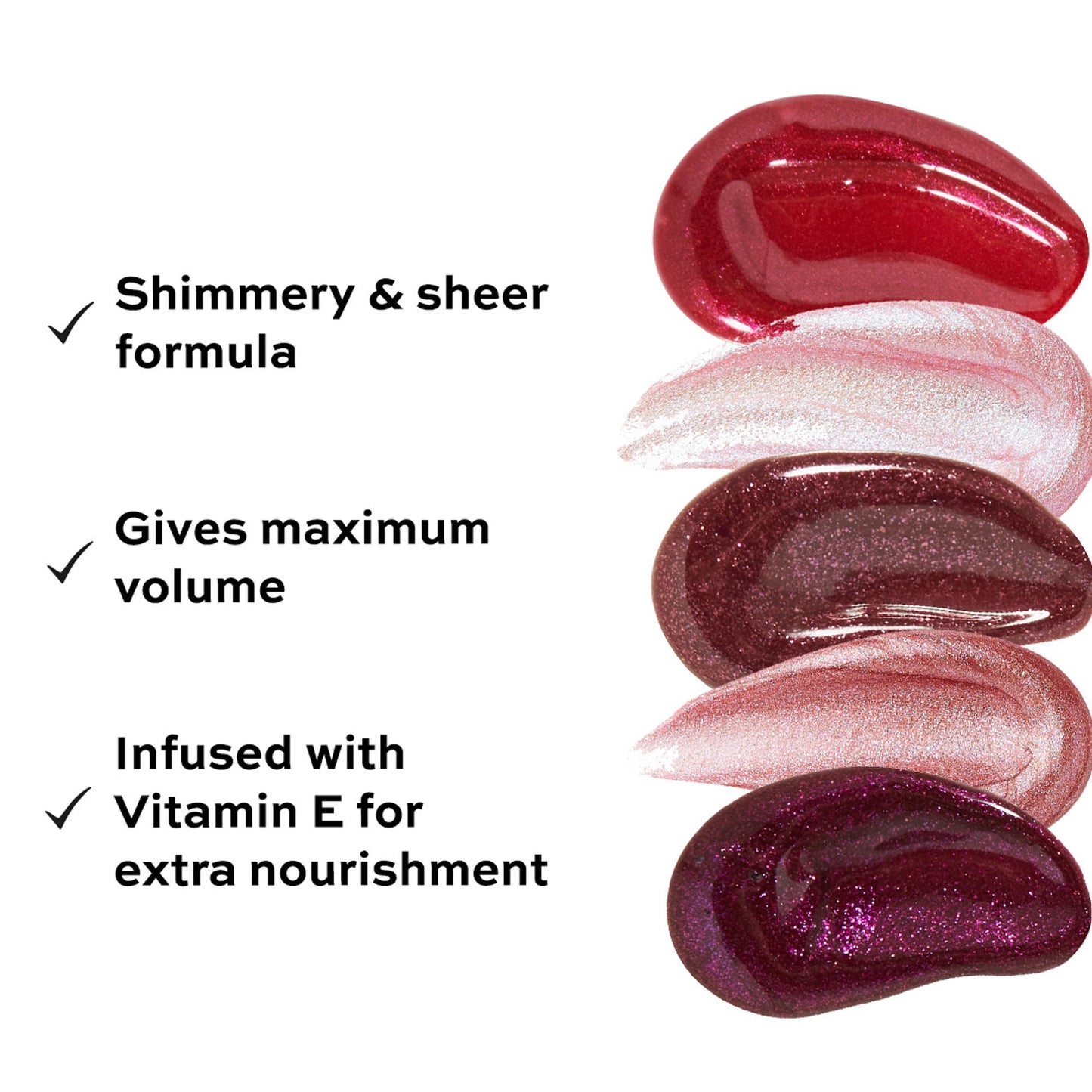 Makeup Revolution Shimmer Bomb Lip Gloss Infused With Vitamin E For Extra Nourishment - Glimmer Nude