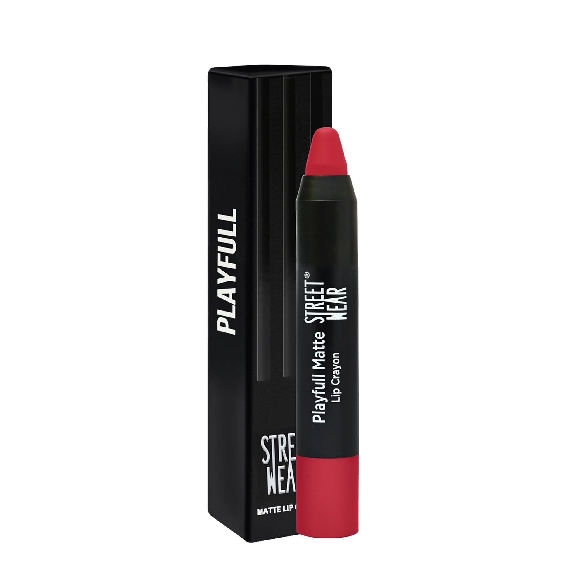 Street Wear Playfull Matte Lip Crayon - Lit Orange