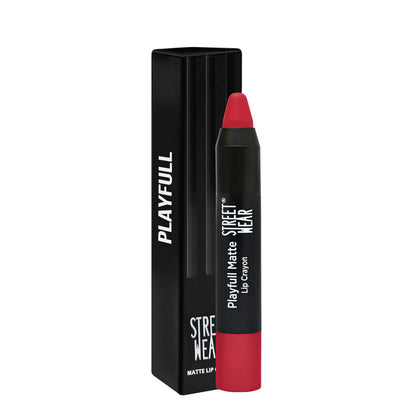 Street Wear Playfull Matte Lip Crayon - Lit Orange