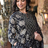 Dhiyona VA Women'sBlack Floral Printed Pure Cotton Anarkali Kurta With Trousers & Dupatta