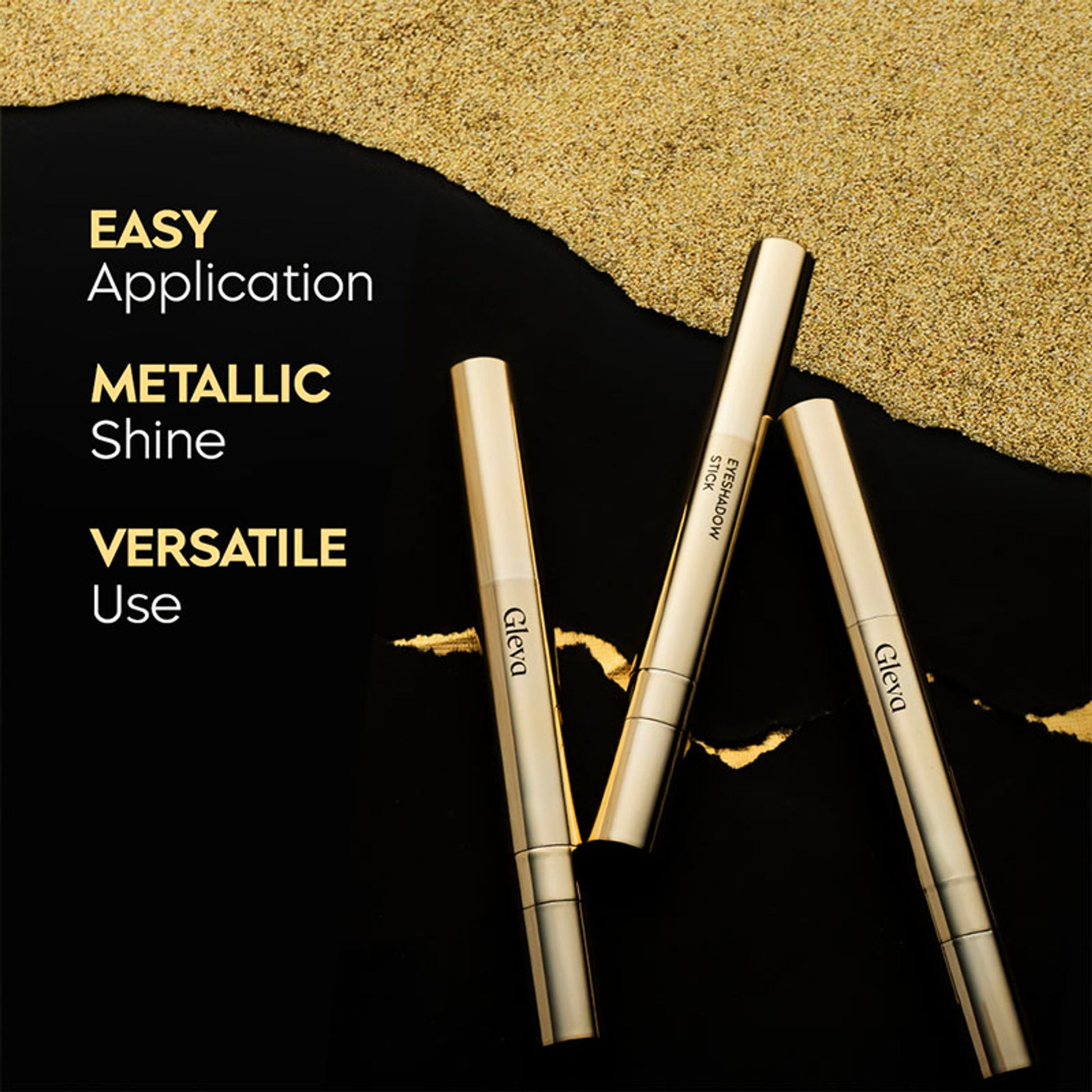 GLEVA Long Wear Metallic Eyeshadow Stick - Golden Glitz