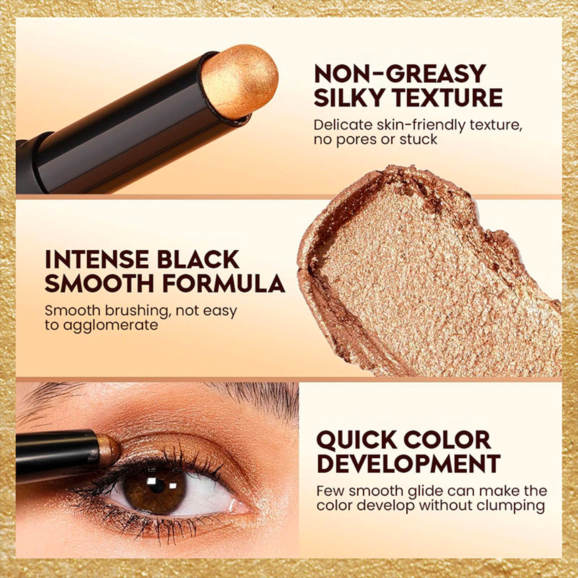GLEVA Long Wear Metallic Eyeshadow Stick - Smokey Slate
