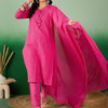Dhiyona SN Women's Self Design Schiffli Tie-Up Neck Pure Cotton Kurta With Trousers & Dupatta