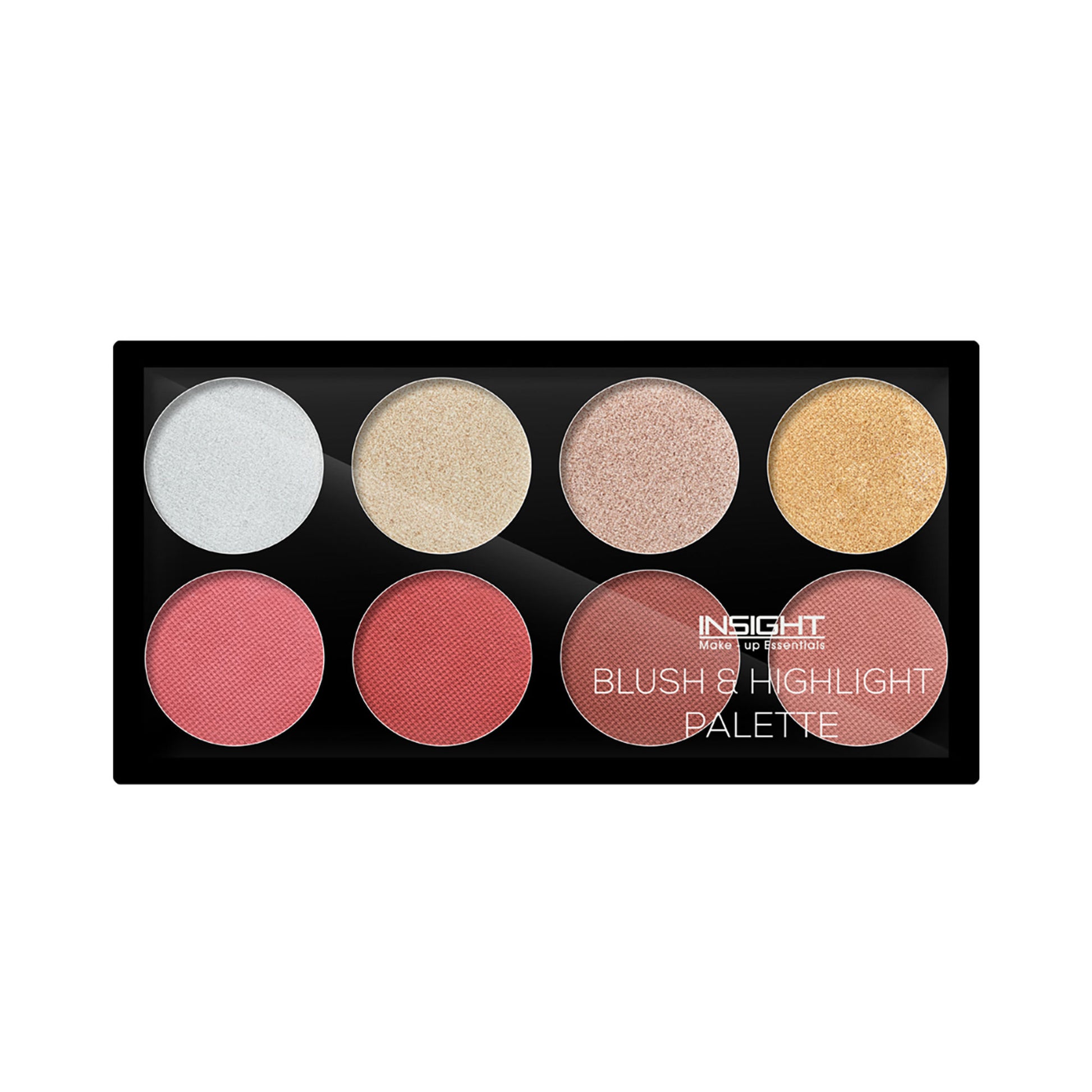 Insight Cosmetics Blush & Highlight Palette, 2 In 1 Intense Pigment, Lightweight Formula
