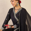 Indyancart IE Ethnic Motifs Embroidered Angrakha Kurta With Trousers & Dupatta