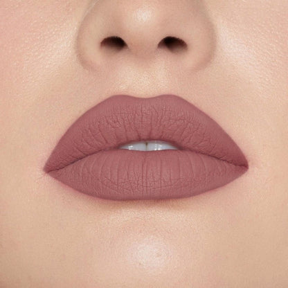 Europe Girl Silky Matte Lipstick in EG-12 Truffle, featuring a smooth, rich lipstick bullet in a sleek tube.