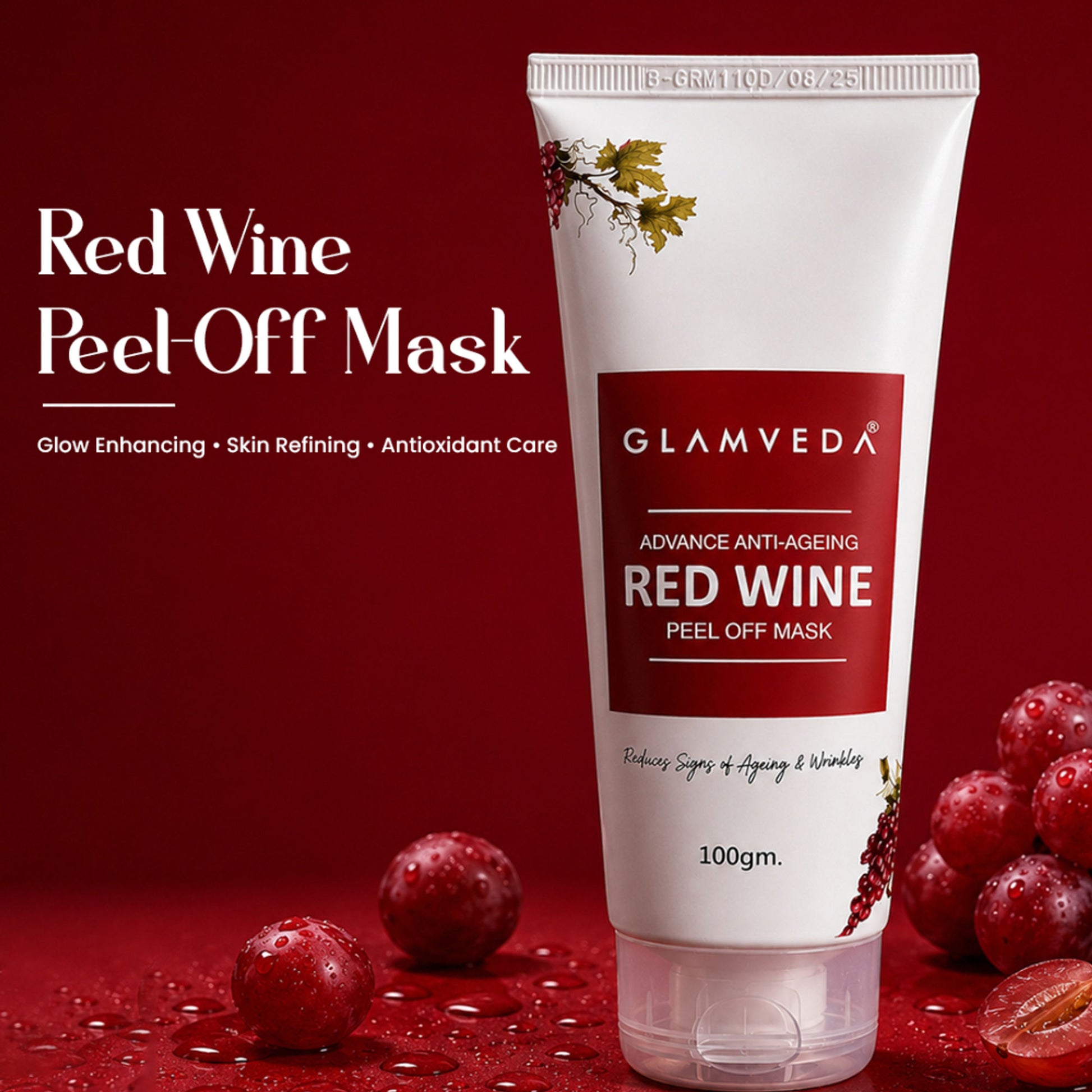 Glamveda Red Wine Advance Anti-ageing Peel Off Mask