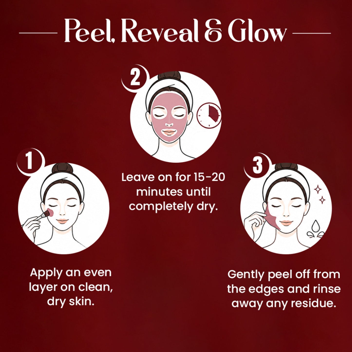 Glamveda Red Wine Advance Anti-ageing Peel Off Mask
