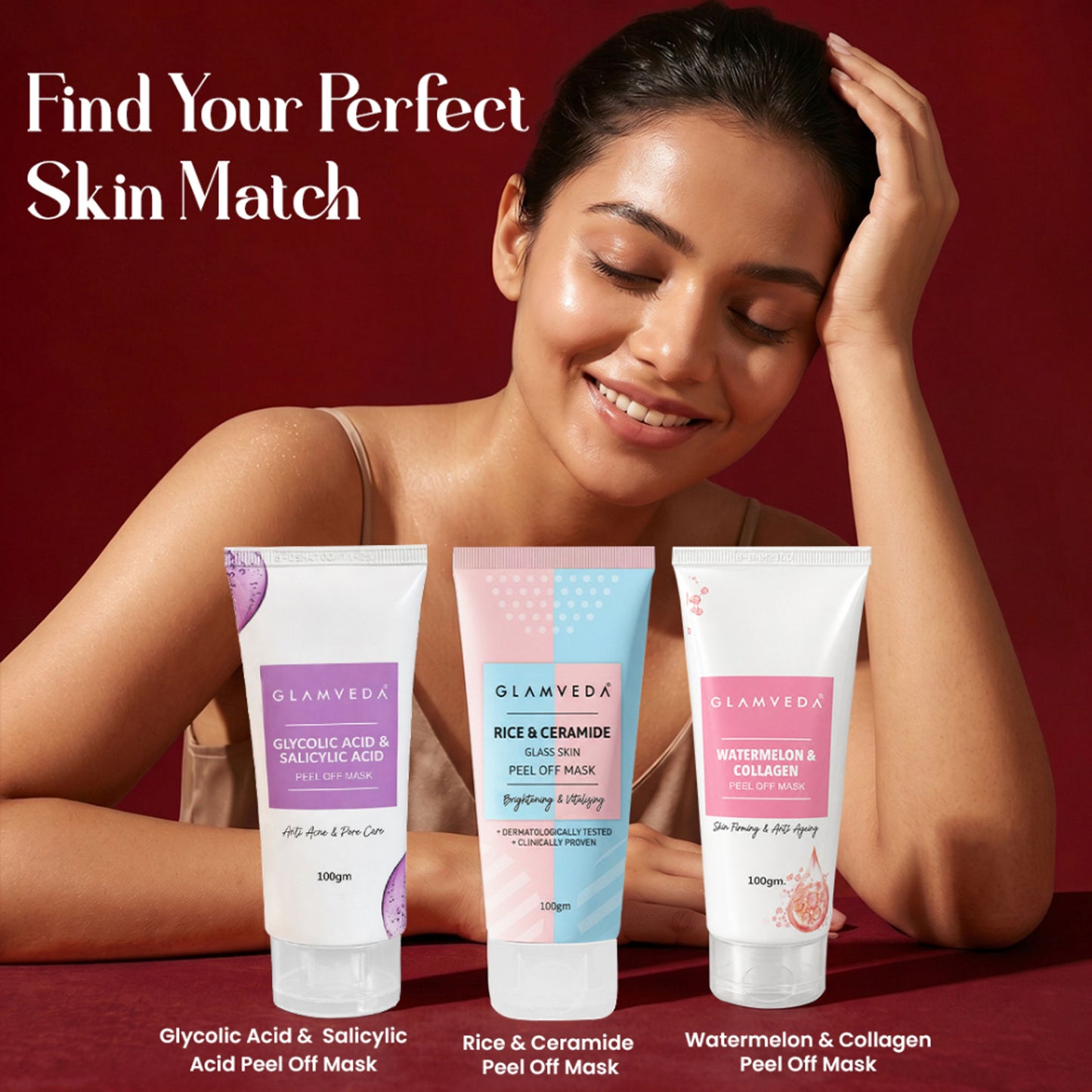 Glamveda Red Wine Advance Anti-ageing Peel Off Mask