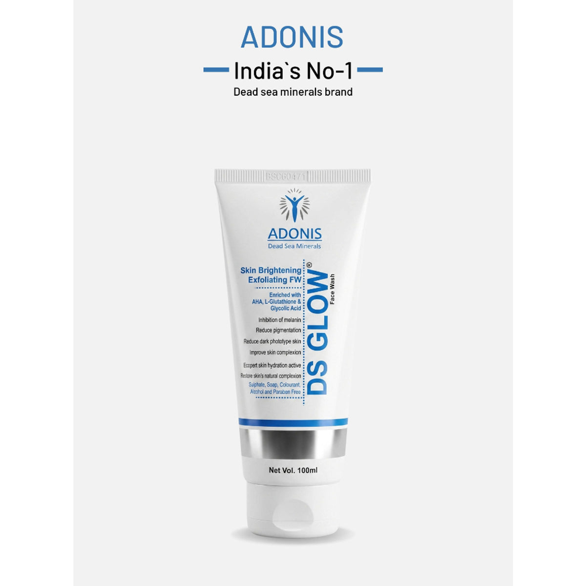 Adonis Unisex Ds Glow Face Wash Cleanser With Glutathione & Glycolic Acid For Brightening & Radiance