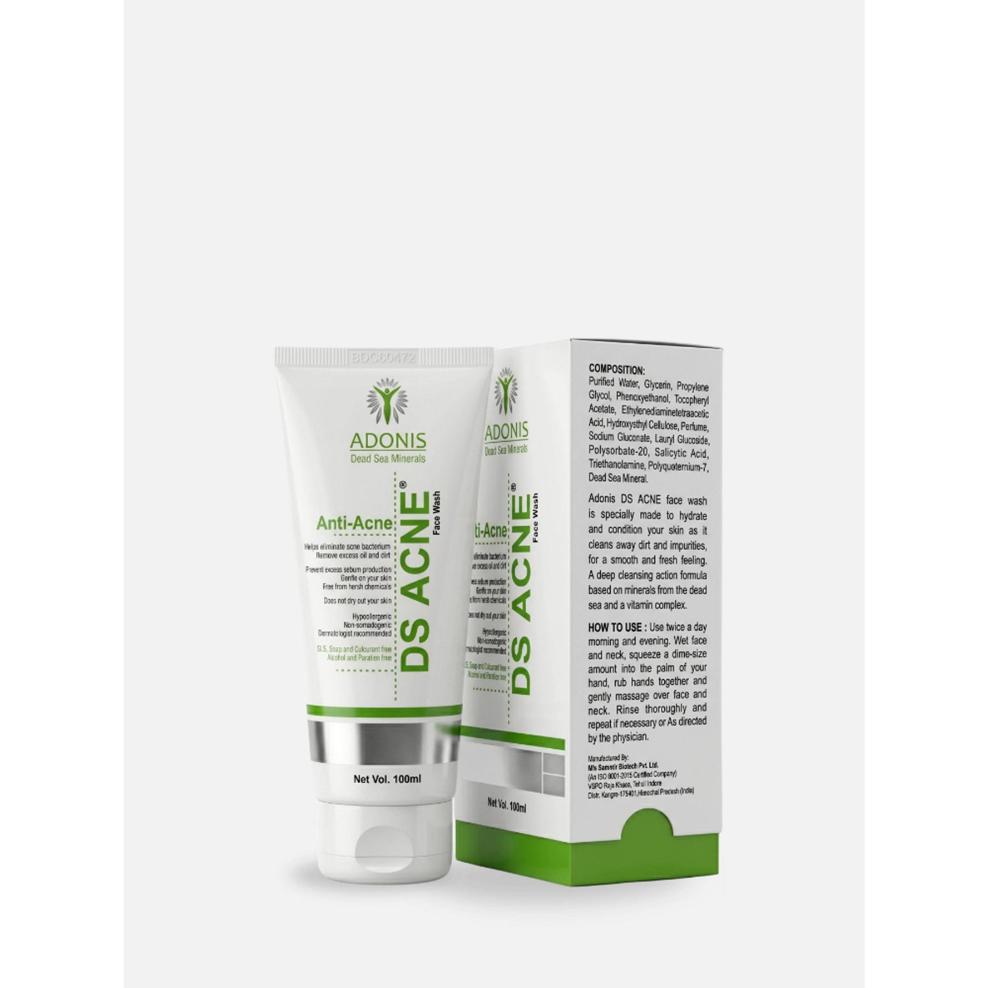 Adonis Unisex Ds Anti Acne Face Wash Cleanser With Salicylic Acid & Minerals For Oil Control & Acne