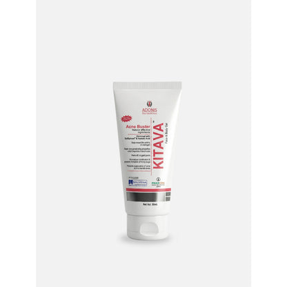 ADONIS Kitava Acne treatment gel with tea tree and aloe vera for clear, healthy skin in a unisex skincare tube.