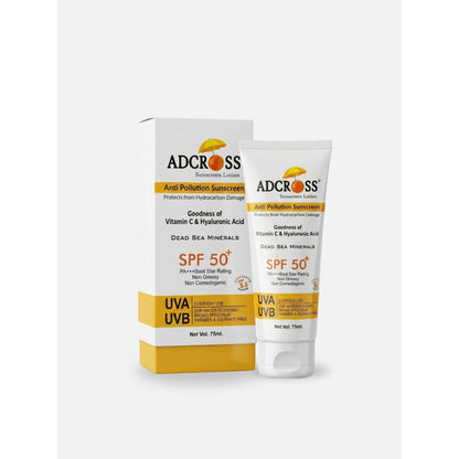 Adonis Unisex Adcross Sunscreen Lotion Spf 50 With Vitamin C&E For Uv Protection & Skin Nourishment