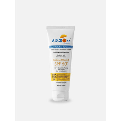 Adonis Unisex Adcross Aqua Gel Sunscreen With SPF 50+ & Iron Oxide For UV Protection, Anti Pollution