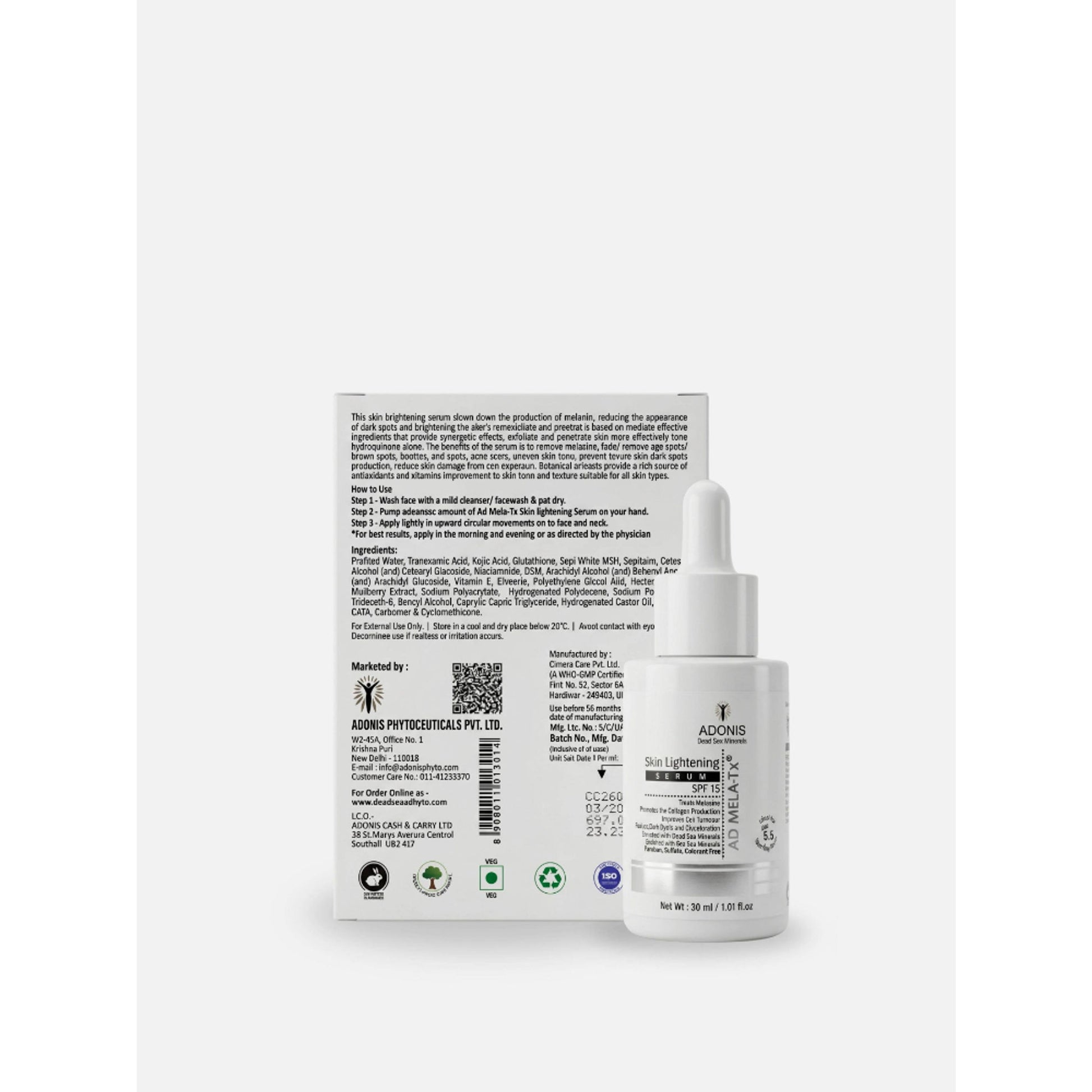 Adonis Unisex Ad Mela Tx Face Serum With Tranexamic Acid & Kojic Acid For Dark Spots & Even Tone