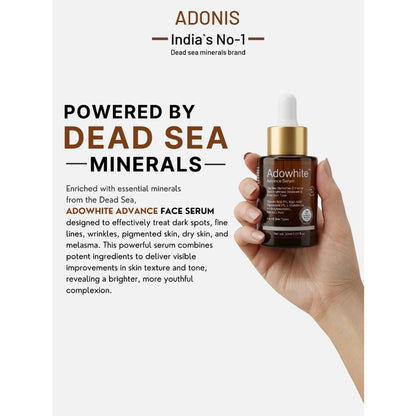 Adonis Unisex Adowhite Advance Face Serum With Kojic Acid & Glutathione For Pigmentation-Brightening