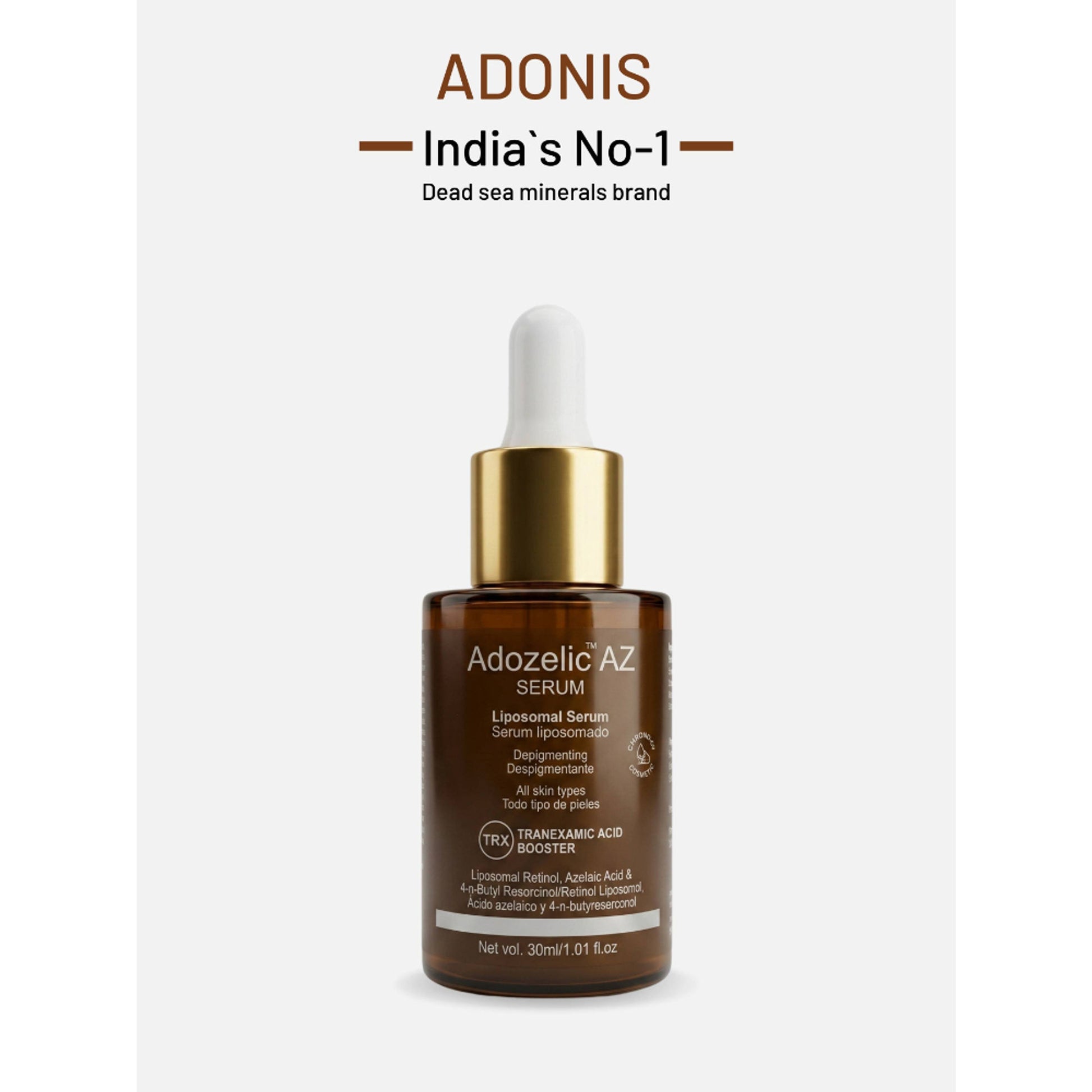 Adonis Unisex Adozelic AZ Face Serum with Azelaic Acid & Niacinamide for Pigmentation & Even Tone