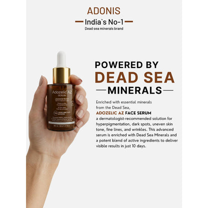 Adonis Unisex Adozelic AZ Face Serum with Azelaic Acid & Niacinamide for Pigmentation & Even Tone