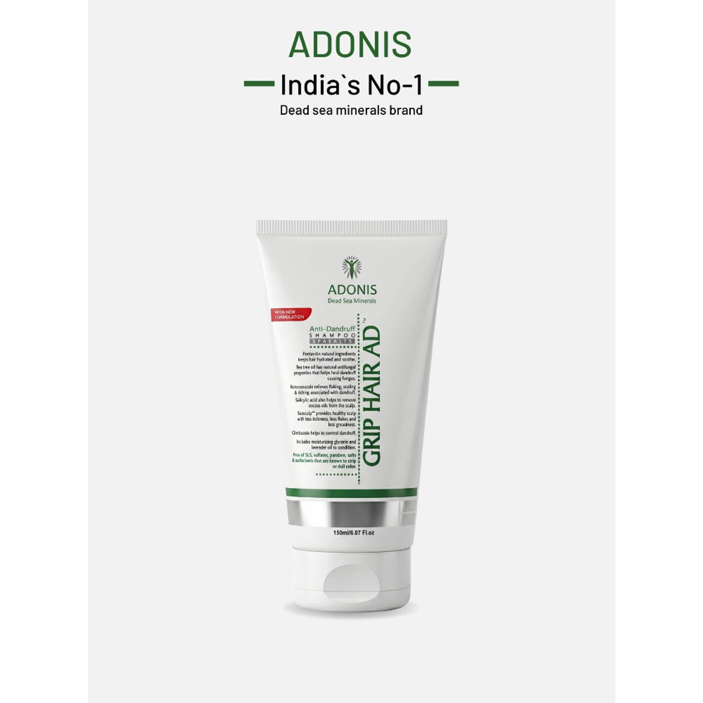 Adonis Grip AD Shampoo With Ketoconazole & Seascalp For Healthy Scalp
