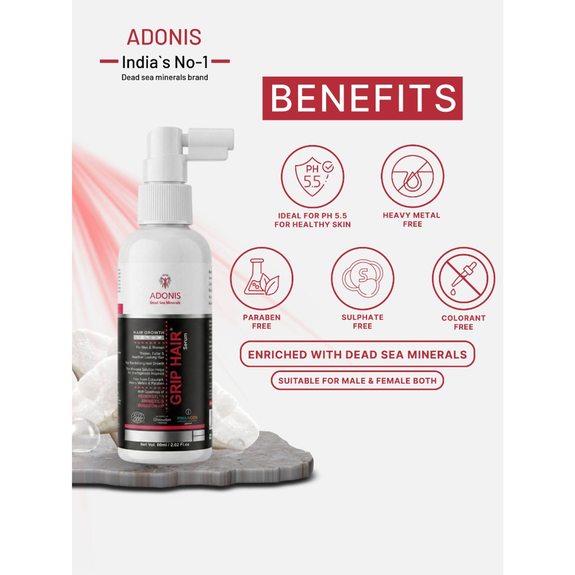 Adonis Grip Hair Serum With Biotin & Keratin For Healthy Strong Hair