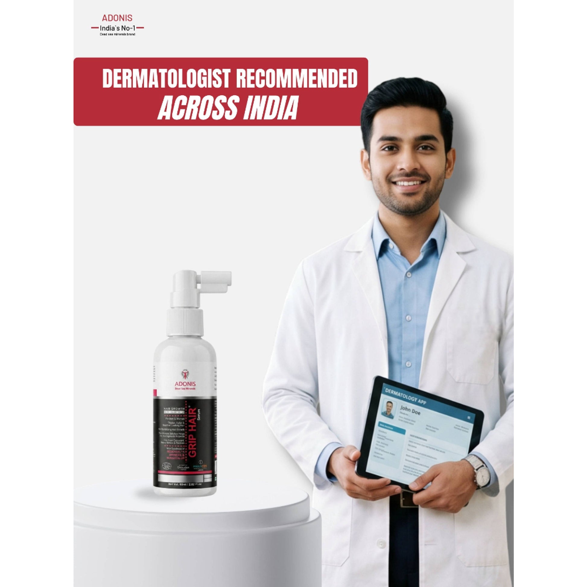 Adonis Grip Hair Serum With Biotin & Keratin For Healthy Strong Hair
