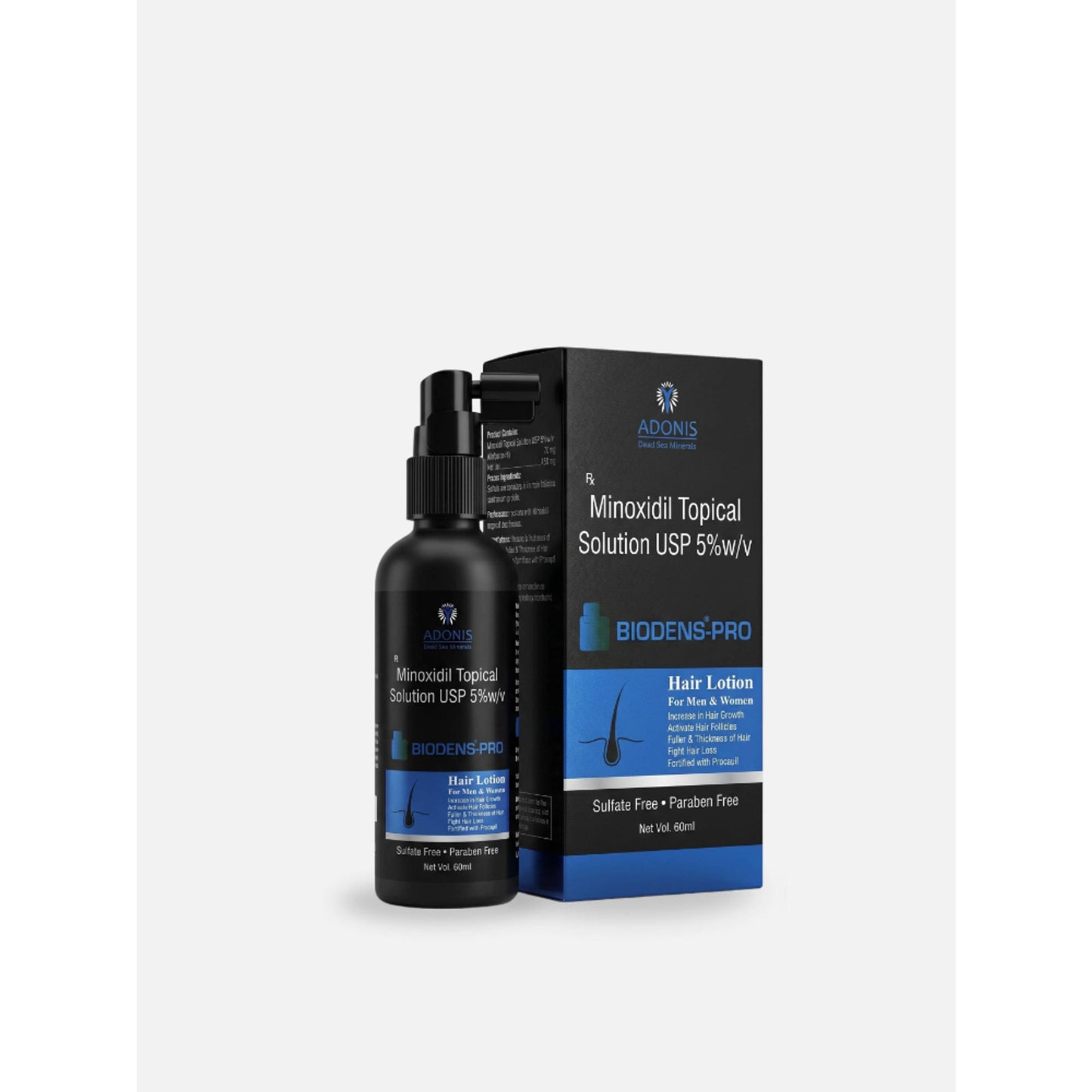 Adonis Biodens Pro Lotion With Minoxidil & Procapil For Hair Growth Control