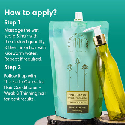 The Earth Collective Hair Cleanser For Weak & Thinning Hair