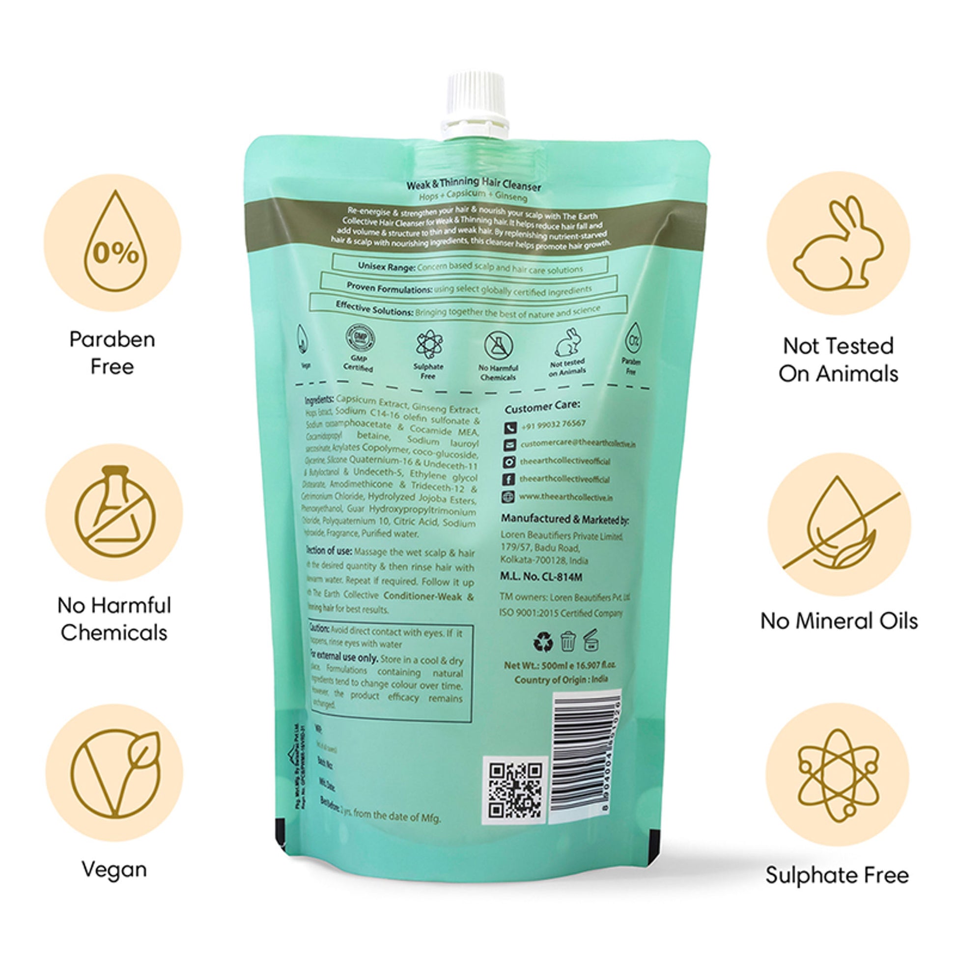 The Earth Collective Hair Cleanser For Weak & Thinning Hair