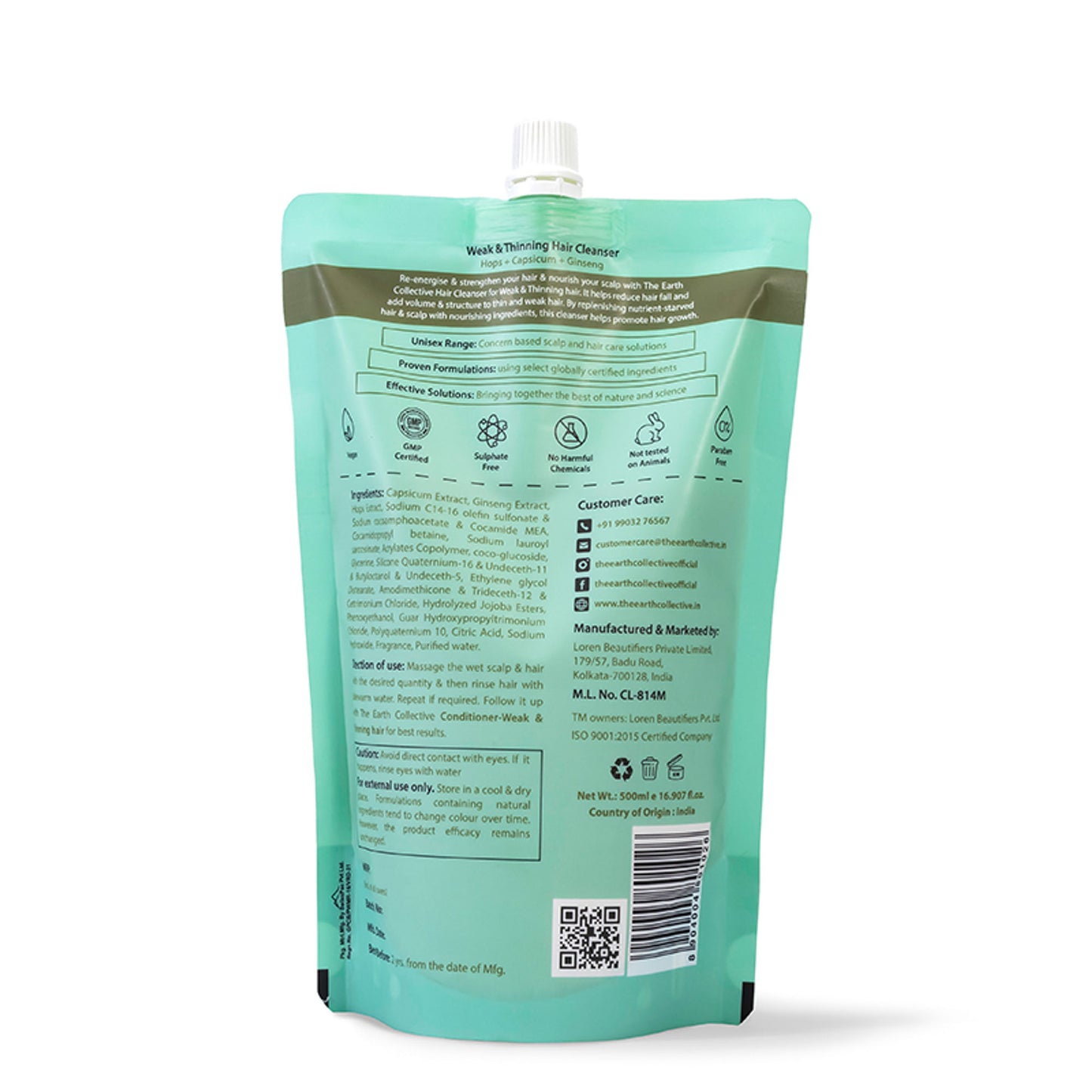 The Earth Collective Hair Cleanser For Weak & Thinning Hair