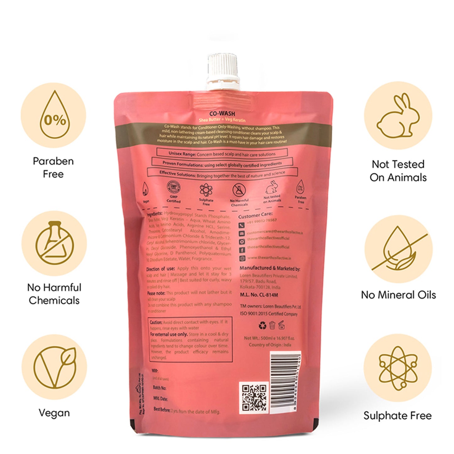 The Earth Collective Co-Wash Conditioner Only Wash With Keratin