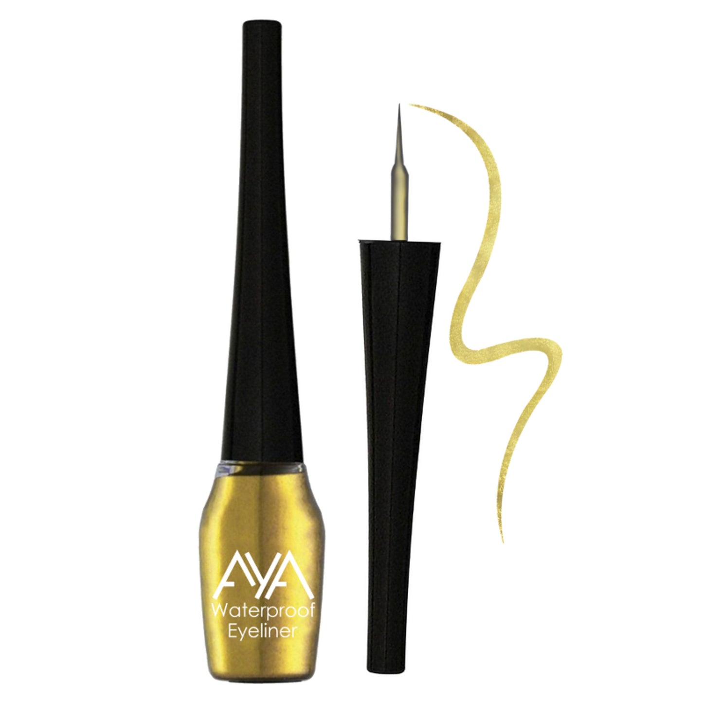 AYA Waterproof Eyeliner - Black, Brown, Blue, Green, Silver, Golden (Set of 6)