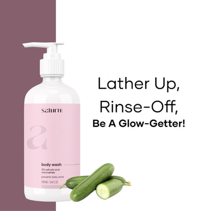 Saturn by GHC Body Wash With 2% Salicylic Acid, Niacinamide, Glycerin & Cucumber Extract