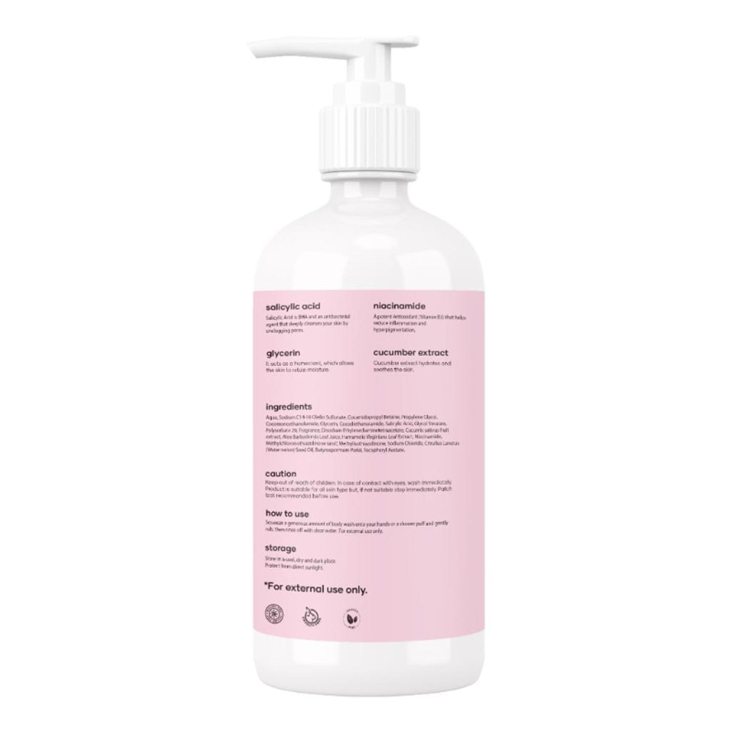 Saturn by GHC Body Wash With 2% Salicylic Acid, Niacinamide, Glycerin & Cucumber Extract