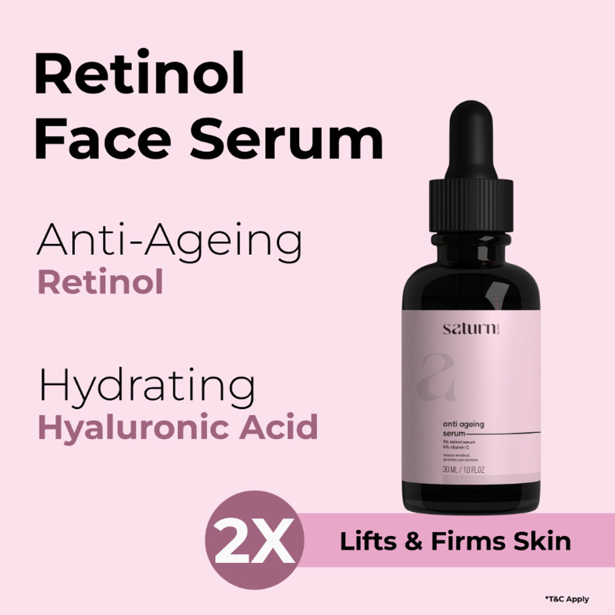 Saturn by GHC Niacinamide Anti Ageing Face Serum That Controls Wrinkles and Reduces Signs Of Ageing