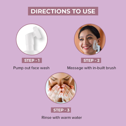 Saturn by GHC Foaming Face Wash With Deep Cleansing Brush for Acne & Oil Control