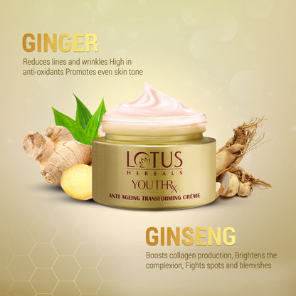 Lotus Herbals YouthRx Anti Ageing Transforming Face Cream SPF 25 , Reduce Dark Spots & Blemishes