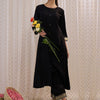 Indyancart IE Round Neck A-Line Liva Kurta