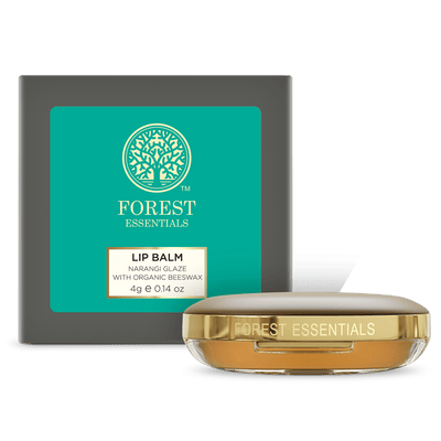 Forest Essentials Luscious Lip Balm With Organic Beeswax For Dry Chapped Lips - Narangi Glaze