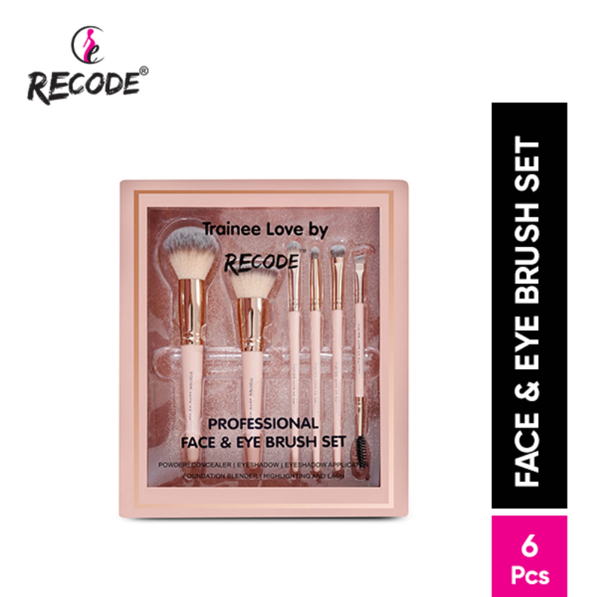 Recode Face & Eye Brush Set 6 Pcs