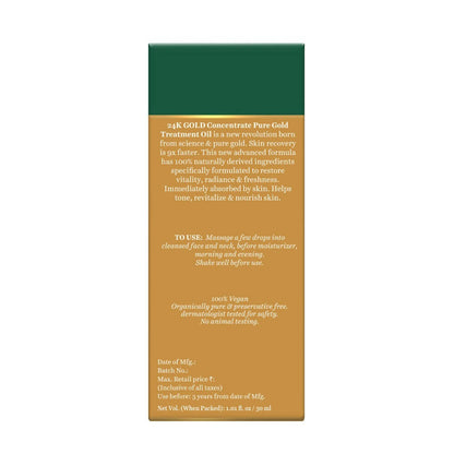 Biotique Advanced Organics 24K Gold Concentrate Pure Gold Treatment Oil - Indyancart