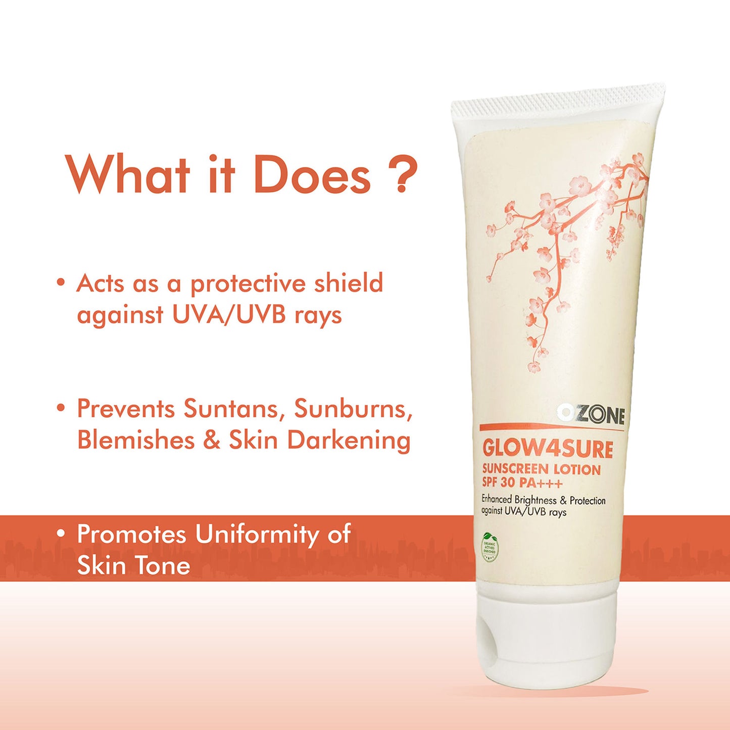 Ozone Glow4sure Sunscreen Lotion SPF 30 PA+++