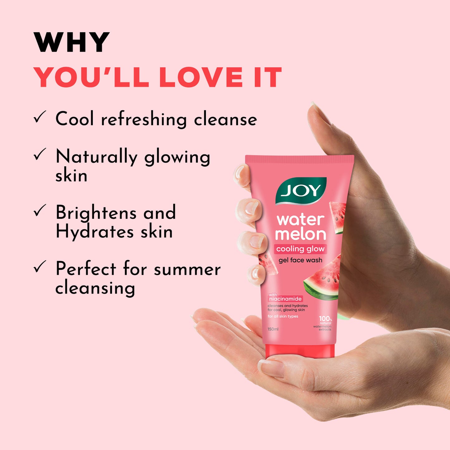 Joy Watermelon Cooling Glow Gel Face Wash