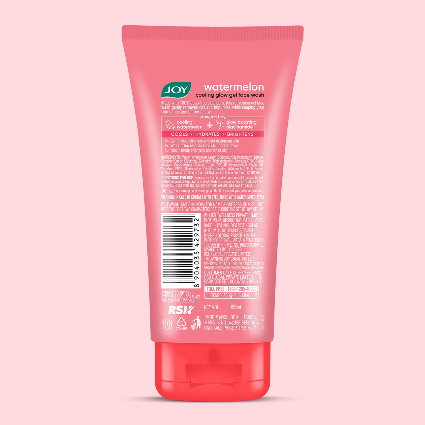 Joy Watermelon Cooling Glow Gel Face Wash