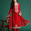 Dhiyona IE Ethnic Motifs Embroidered Kurta with Trousers & With Dupatta