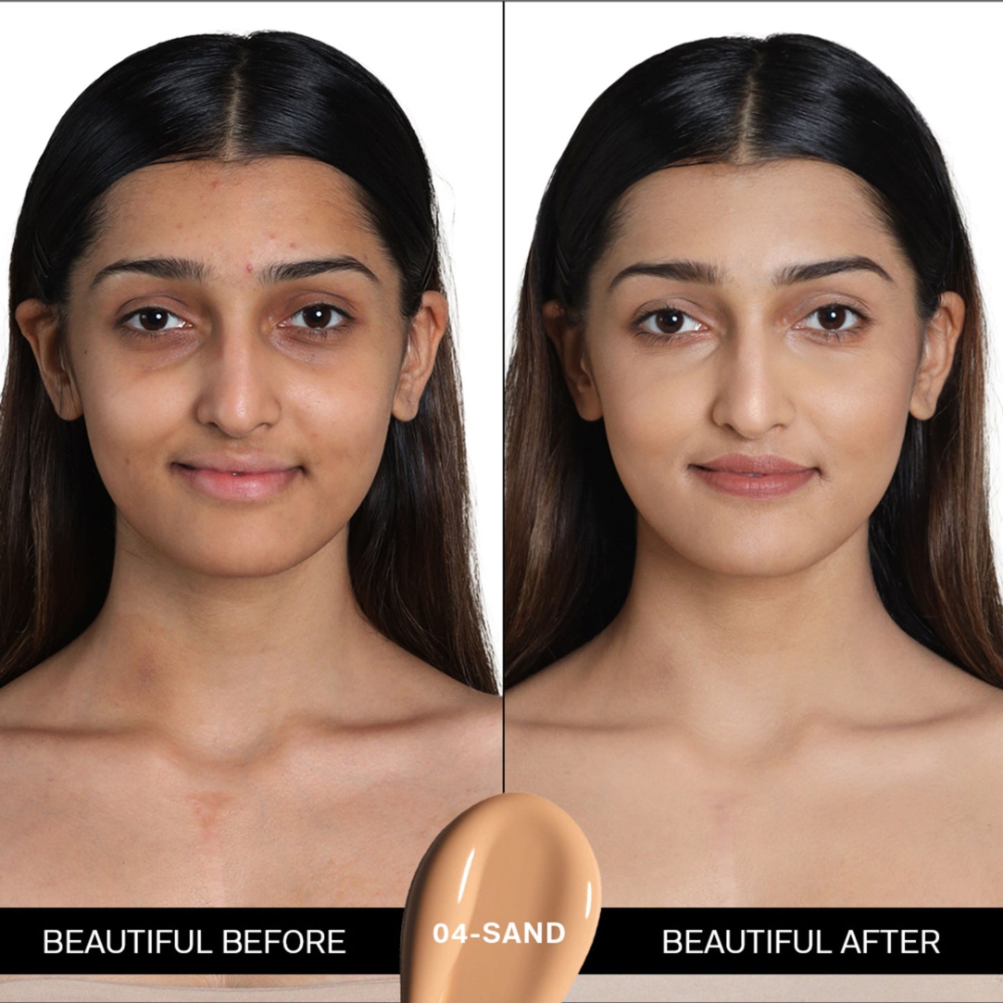 FLiCKA Flawless Femme HD Liquid Foundation Dewy Finish Long Lasting Medium High Coverage - Sand